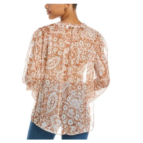 Joie | NWT Jindrah Silk Blouse in Brushed Clay // S - Picture 3 of 10